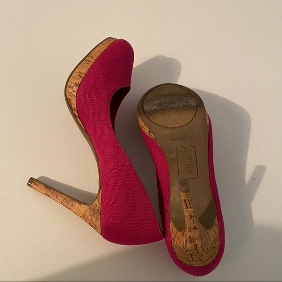 Fioni Pink Fuchsia Heels Size 6 - Picture 7 of 7